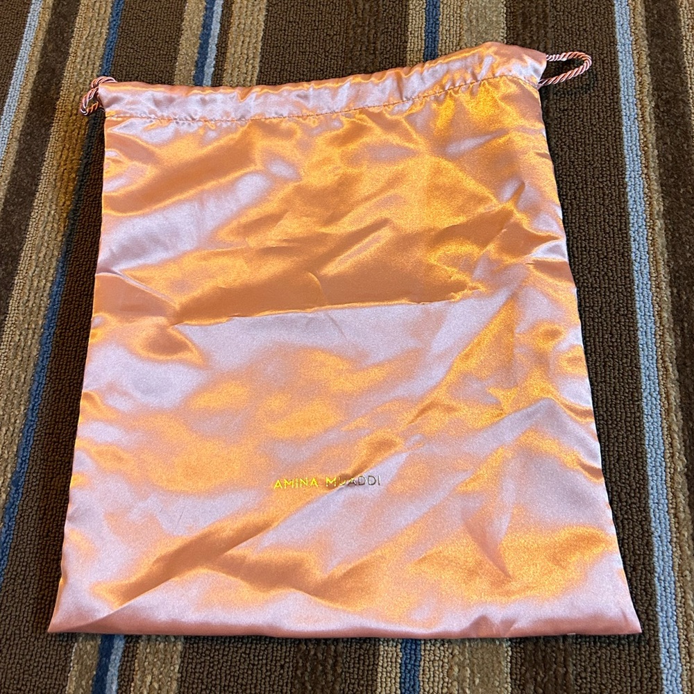Amina Muaddi Satin Dust Bag
